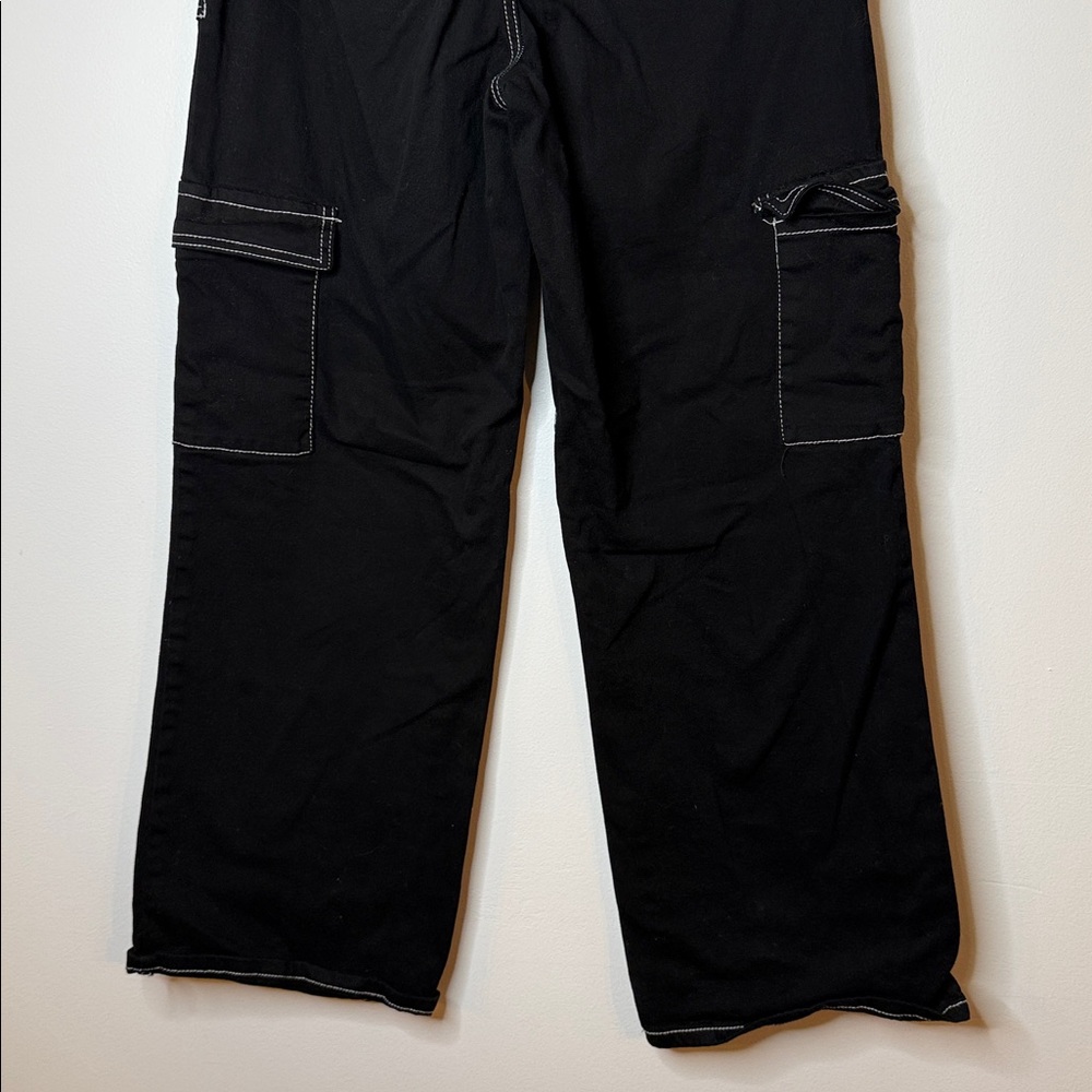 Honey Peace cargo carpenter jeans black and white contrast size large - Picture 8 of 8